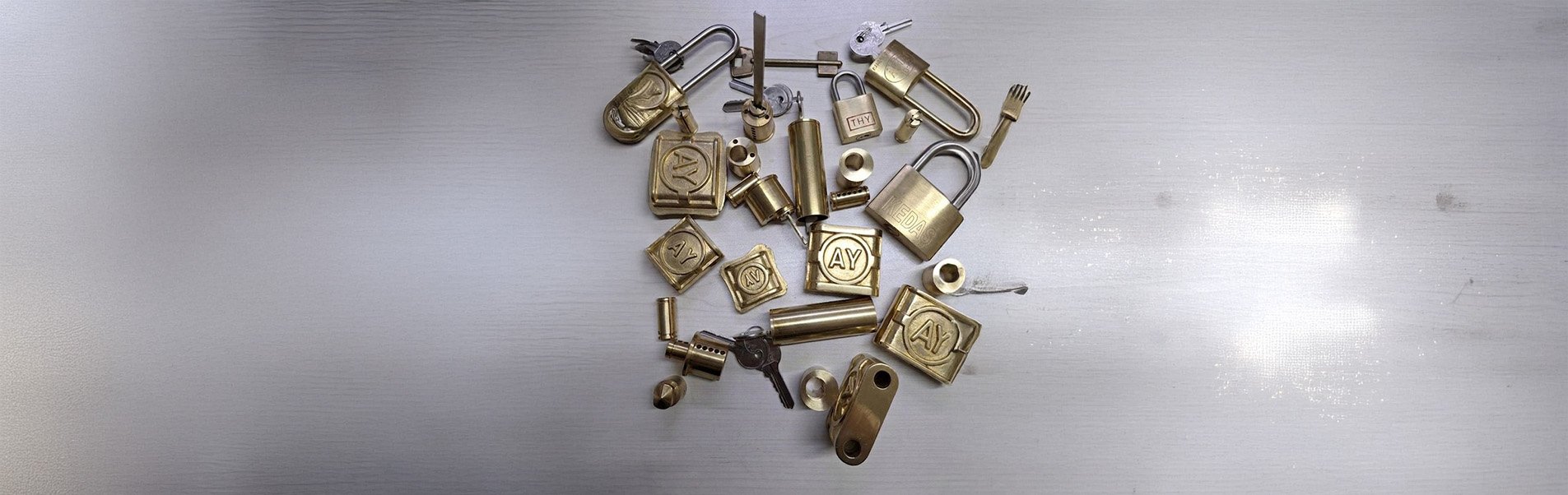 Brass padlocks, cylinders and keys made by Ay Locks